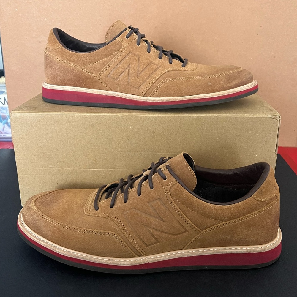 New Balance 1100 Men's Casual Dress Shoes Suede Brown Red Size 9.5